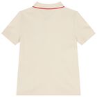 Boys Ivory Logo Polo Shirt, 3, hi-res