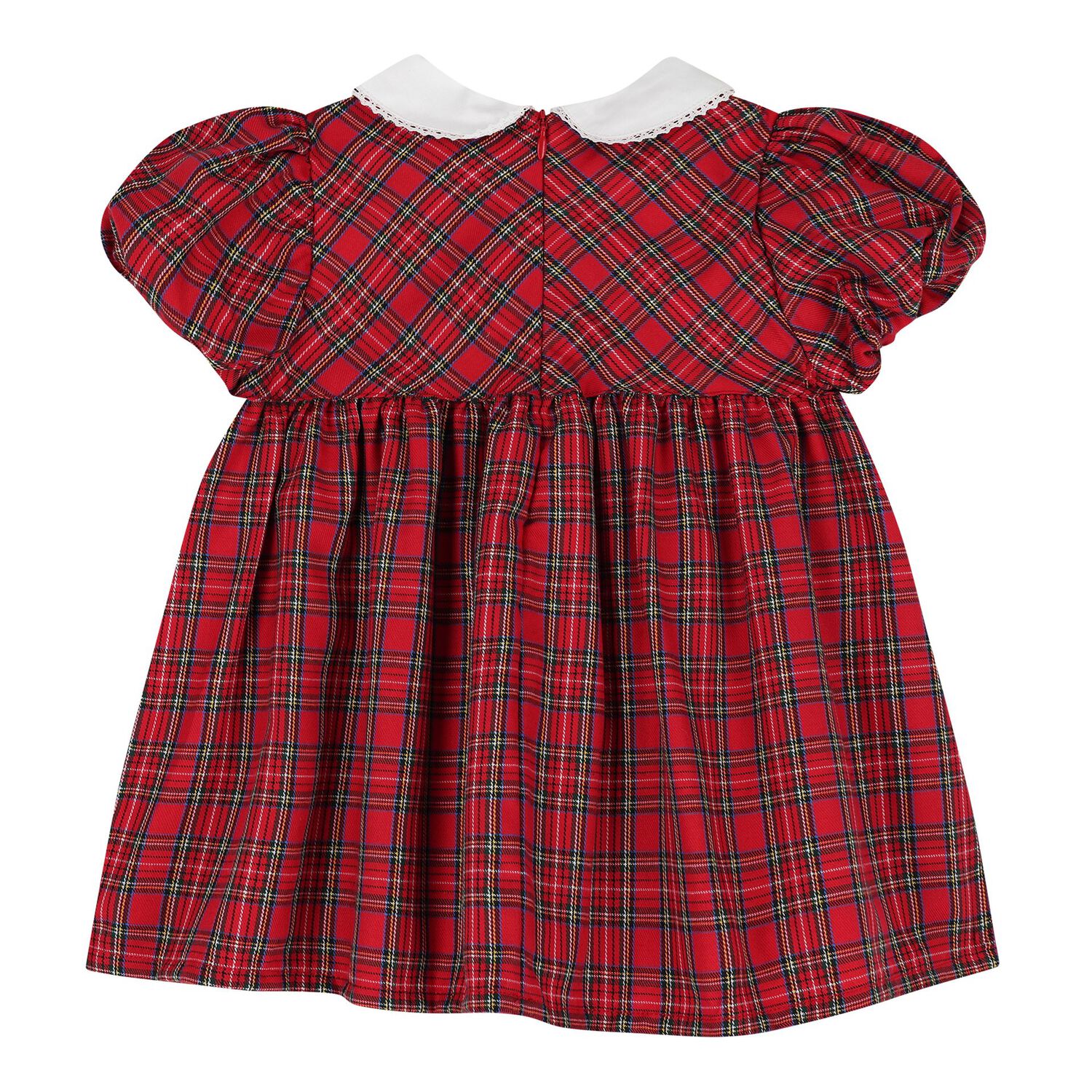 Baby Girls Red Tartan Dress, 1, hi-res
