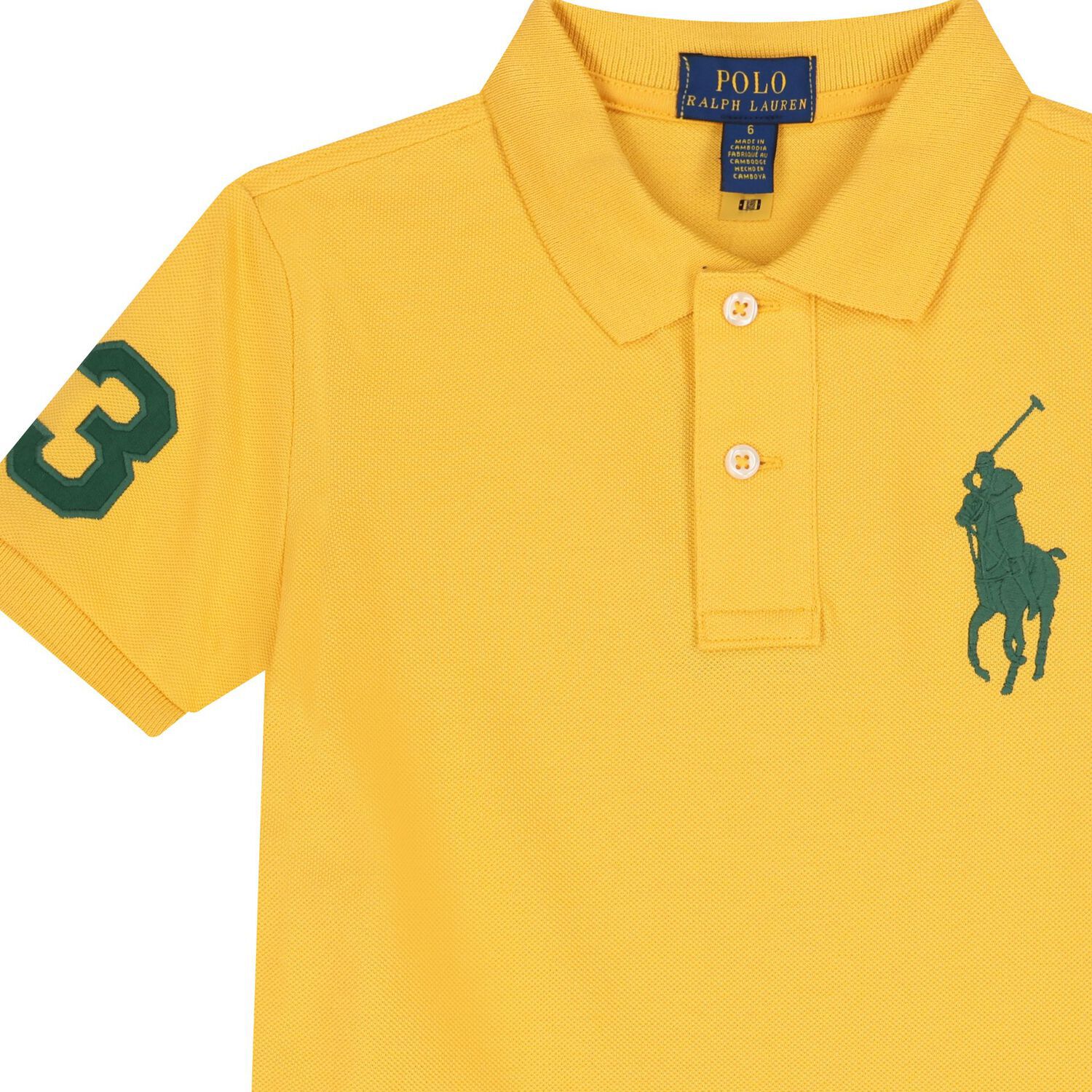 Boys Yellow Logo Polo Shirt, 1, hi-res image number null