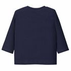 Younger Boys Navy Blue Top, 1, hi-res