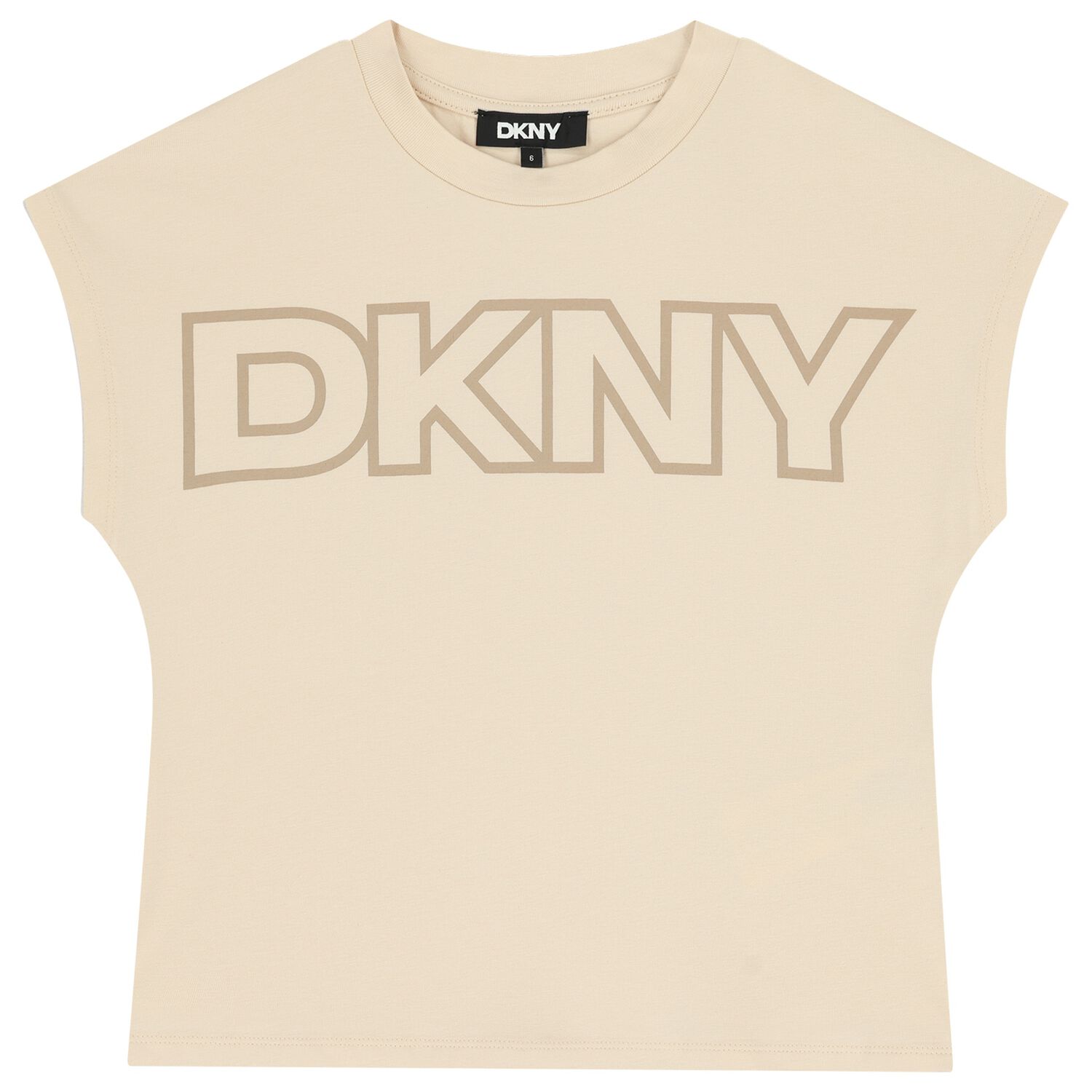 Girls Beige Logo T-Shirt, 1, hi-res