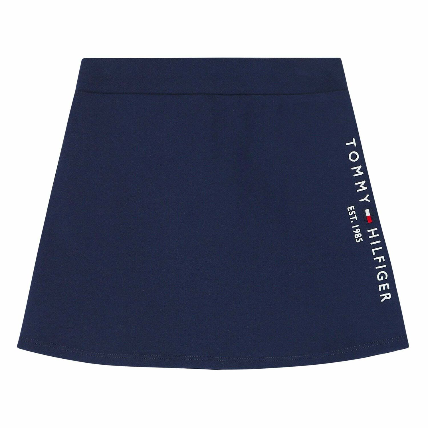 Girls Navy Logo Skirt, 1, hi-res