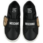 Black & White Teddy Bear Logo Trainers , 1, hi-res