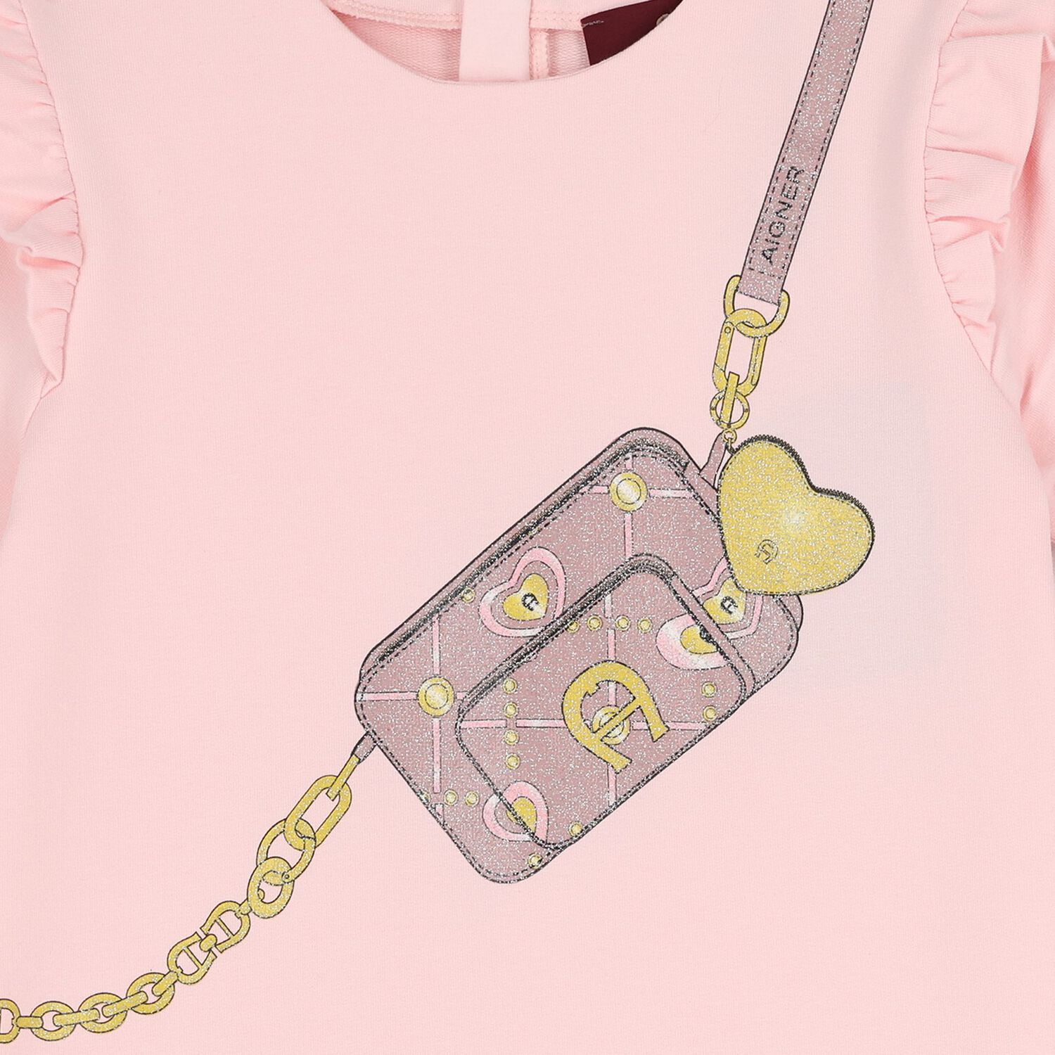 Girls Pink Logo Bag Dress, 3, hi-res image number null