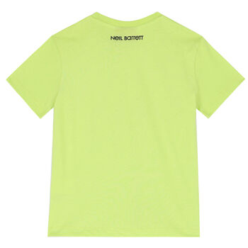Boys Neon Green Thunderbolt T-Shirt