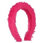 Girls Pink Faux Fur Headband, 1, hi-res