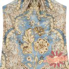 Girls Blue & Beige Floral Swimsuit, 1, hi-res