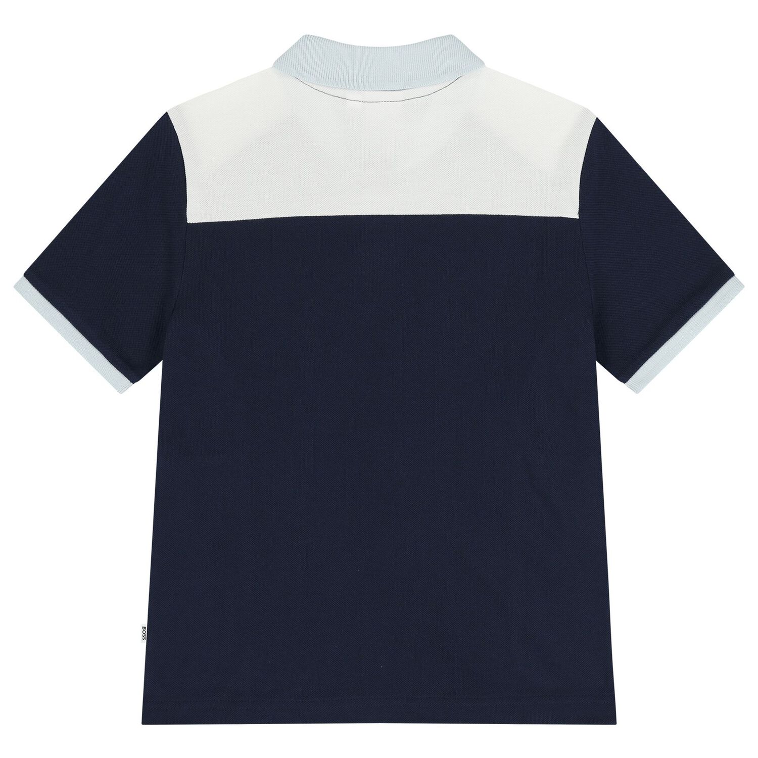 Boys Navy Blue Logo Polo Shirt, 2, hi-res