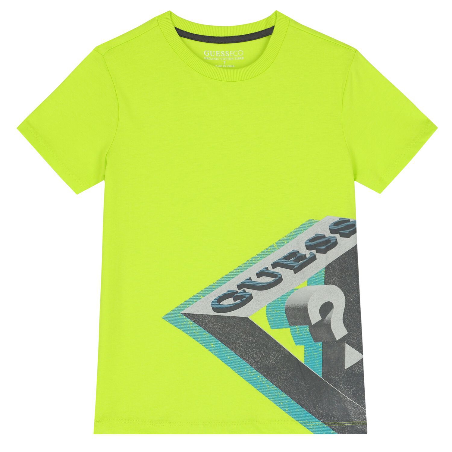 Boys Green Logo T-Shirt, 3, hi-res