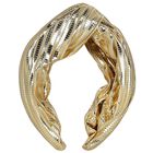 Girls Metallic Gold Headband, 1, hi-res