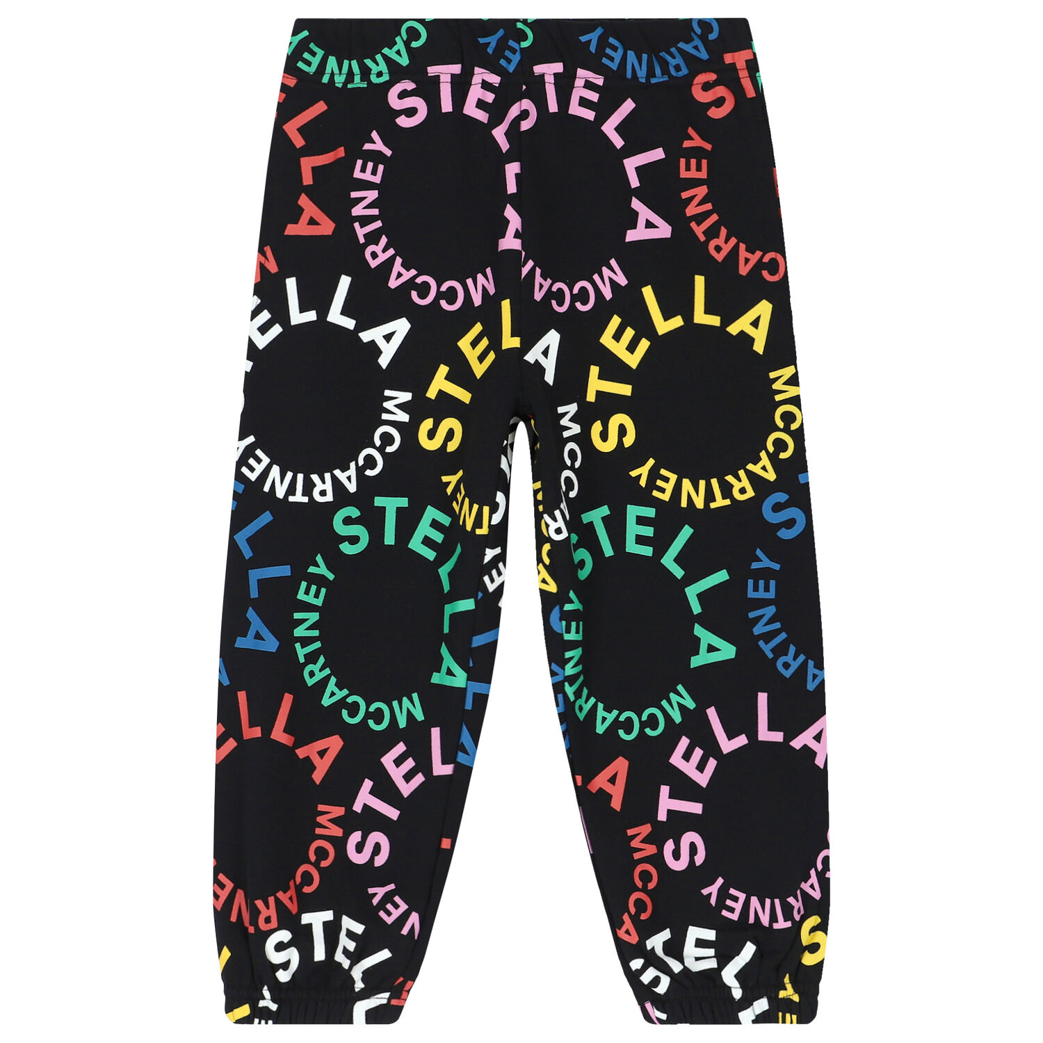 بنطلون رياضي بنات بالشعار باللون الأسود, 1, hi-res