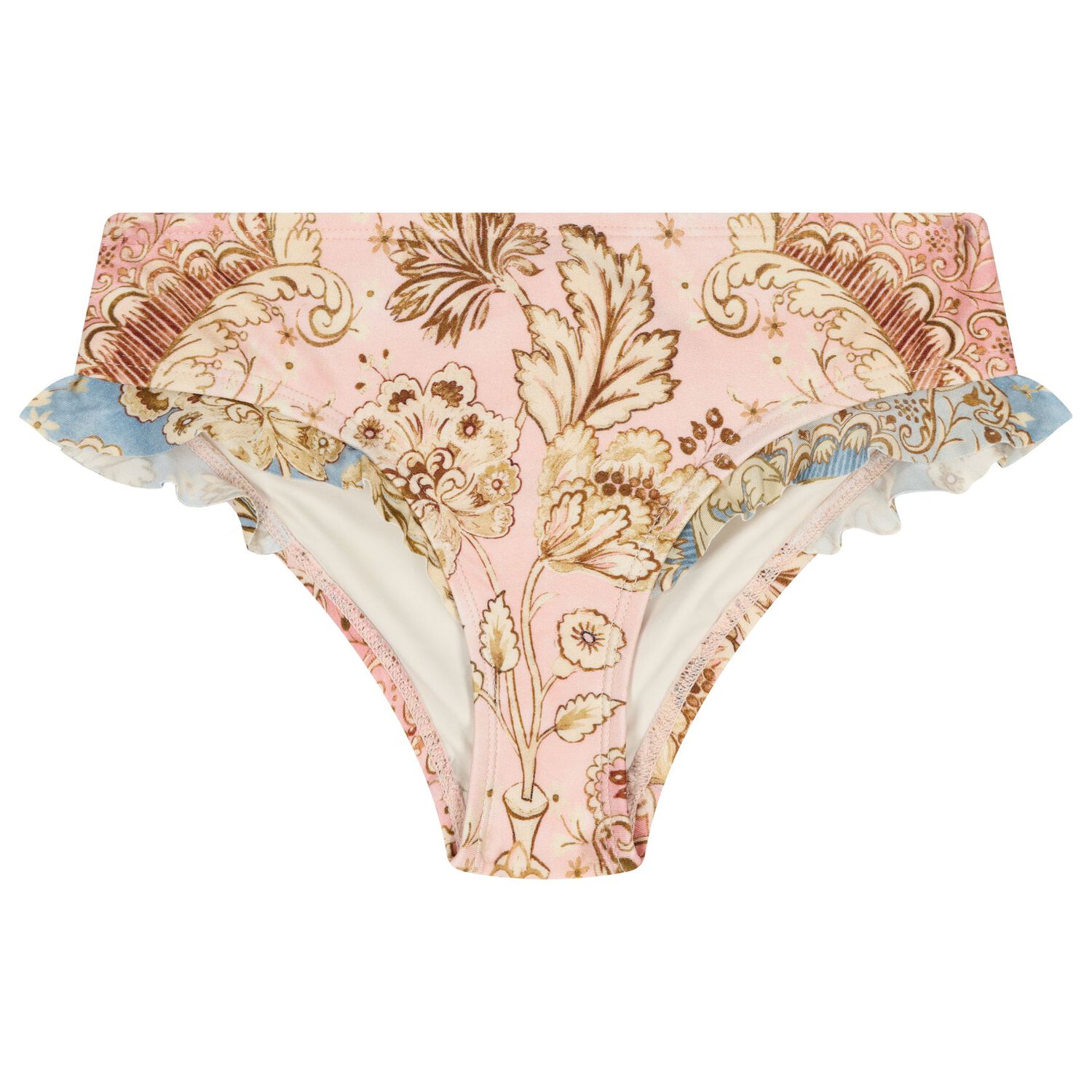 Girls Pink Floral Bikini, 1, hi-res