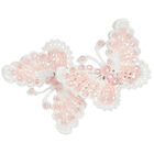 Girls White & Pink Embellished Butterfly Hair Clip, 2, hi-res