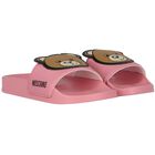 Girls Pink Teddy Bear Logo Sliders, 2, hi-res