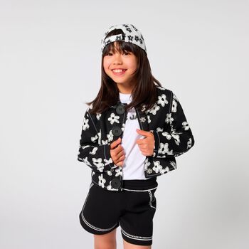 Girls White Logo Floral T-Shirt