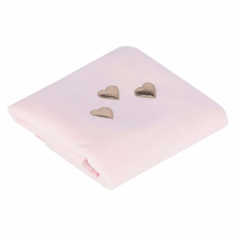 Baby Girls Pink Heart Blanket, 1, hi-res image number null
