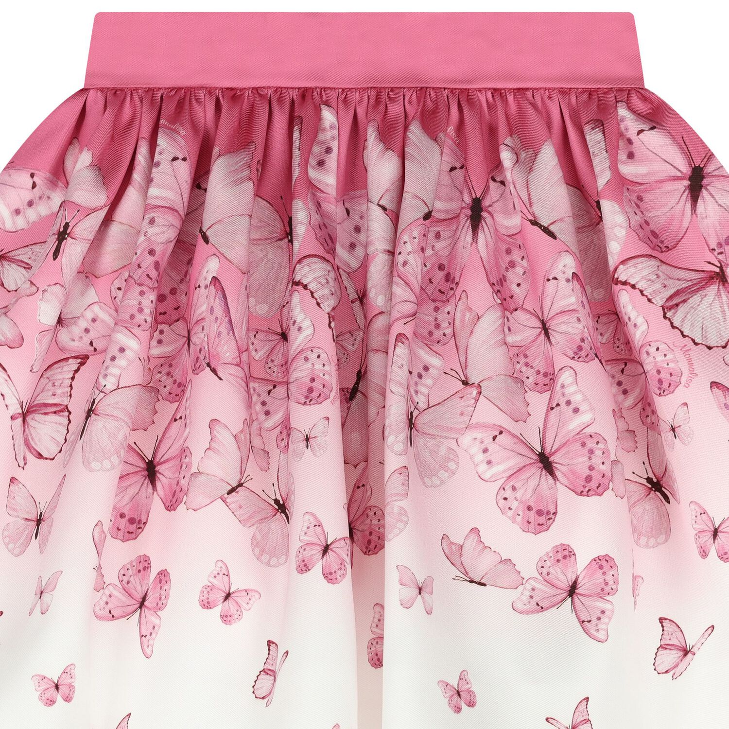Girls White & Pink Butterfly Skirt Set, 2, hi-res image number null