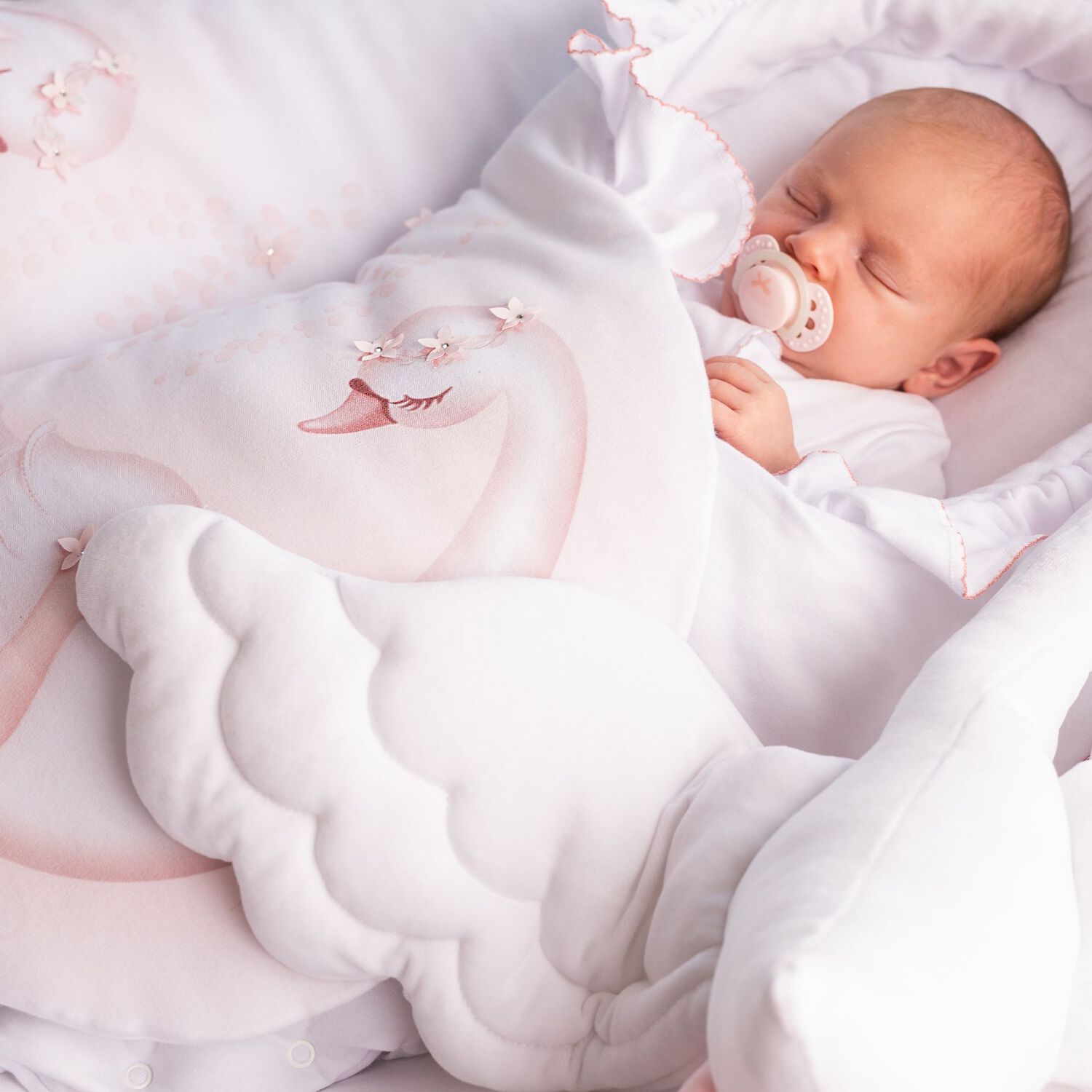 Girls White Swan Baby Nest, 1, hi-res image number null