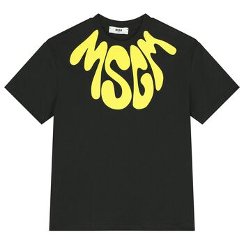 تيشيرت بشعار باللون الأسود