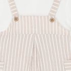 Beige & Ivory Striped Baby Romper Set, 1, hi-res