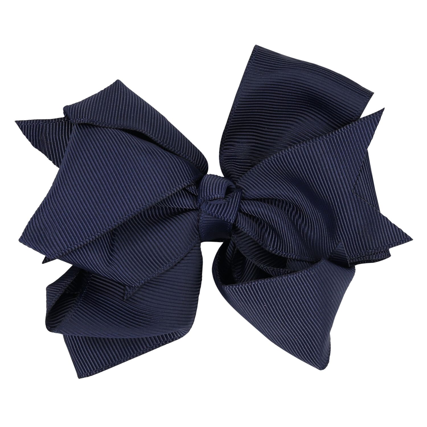 Girls Navy Blue Bow Hairclip, 4, hi-res
