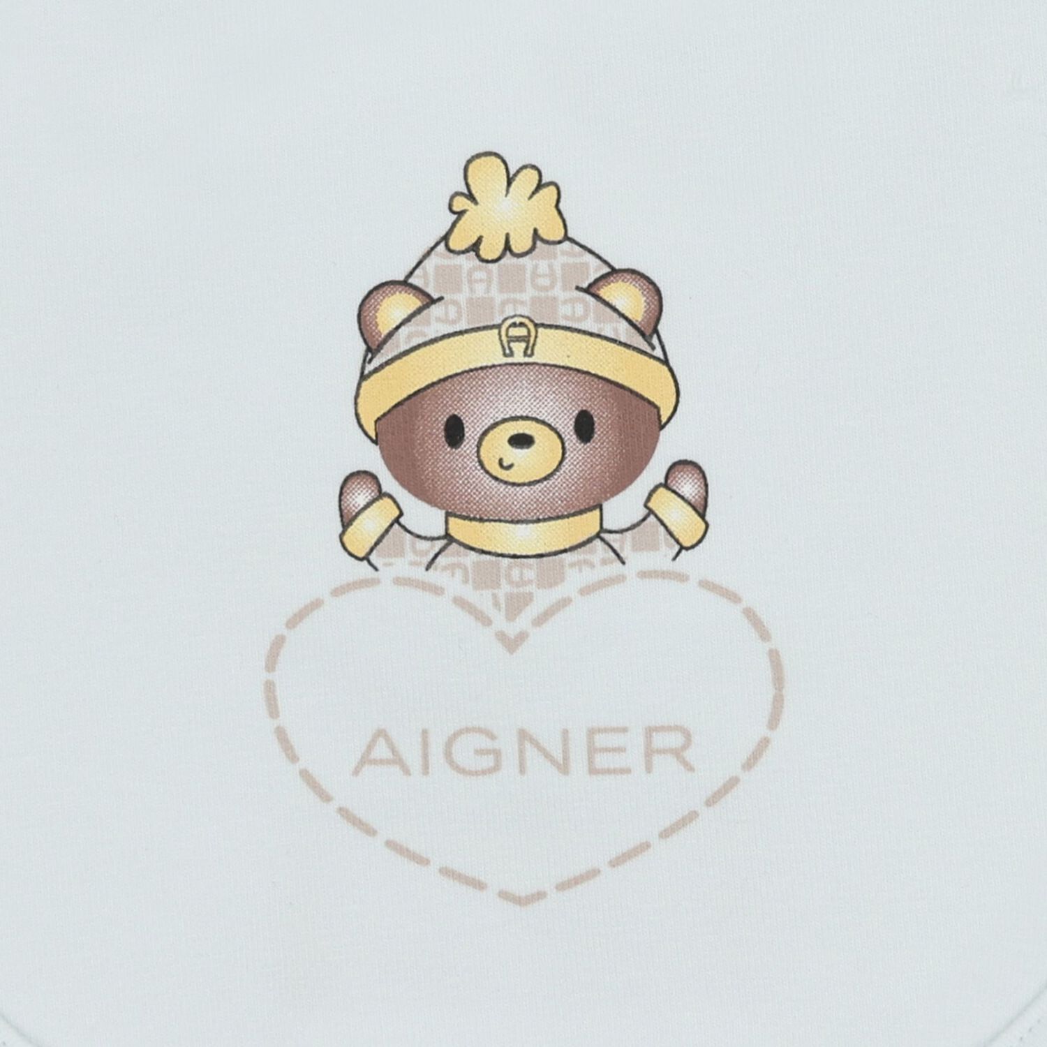 Baby Boys Blue Teddy Bear Logo Bib, 2, hi-res