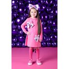 فستان بنات بالشعار باللون الوردى, 1, hi-res