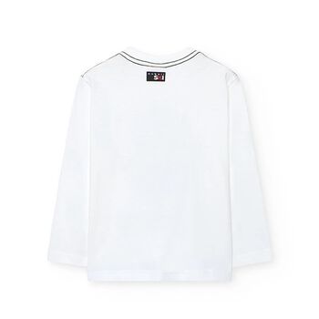 Boys Ivory Bear Long Sleeve Top