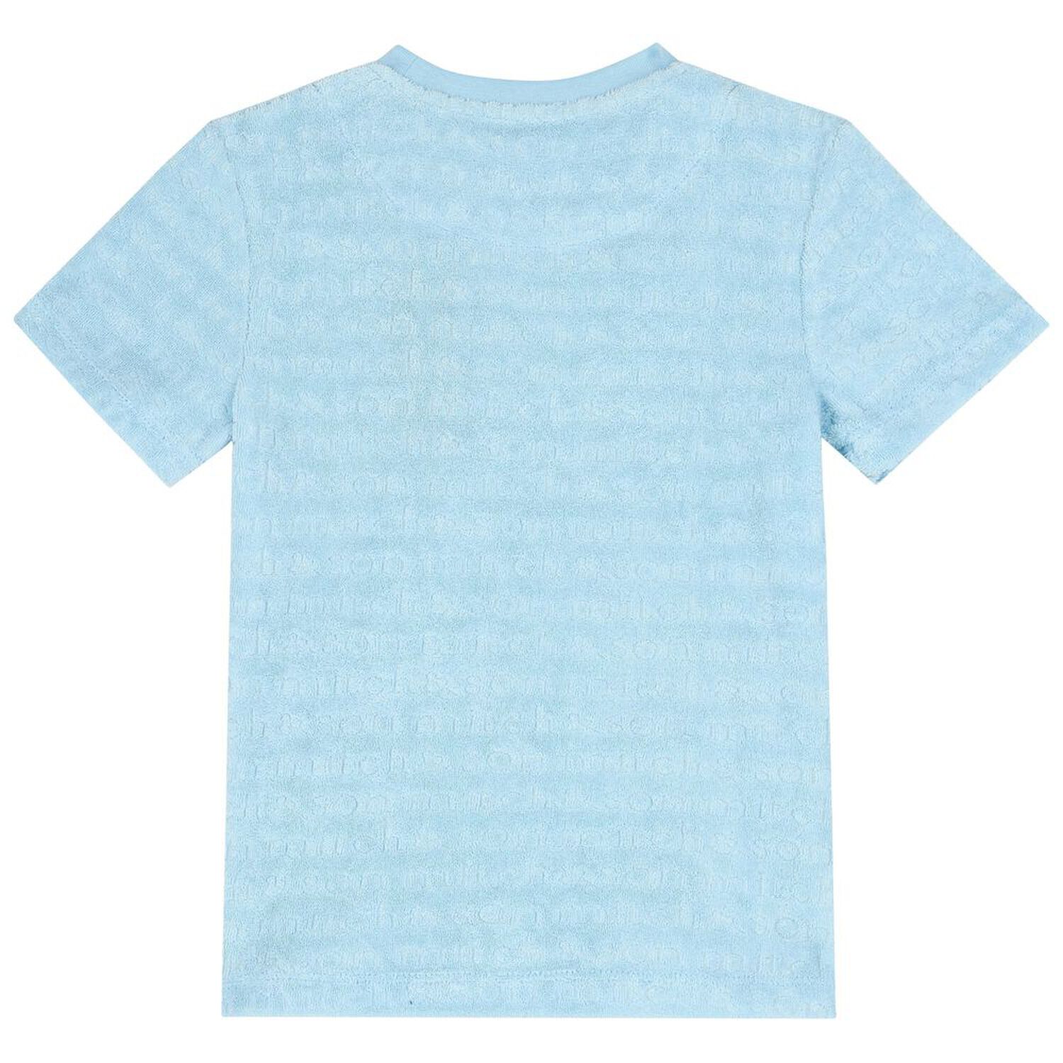 Boys Blue Logo Shorts Set, 1, hi-res