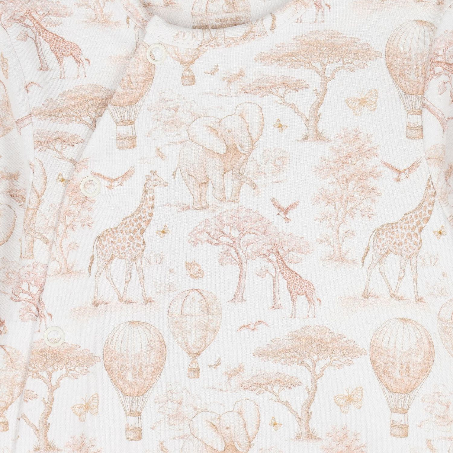 White & Beige Africa Babygrow, 2, hi-res