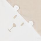 White & Beige Teddy Bear Babygrow Gift Set, 1, hi-res
