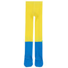 Girls Yellow & Blue Tights, 1, hi-res
