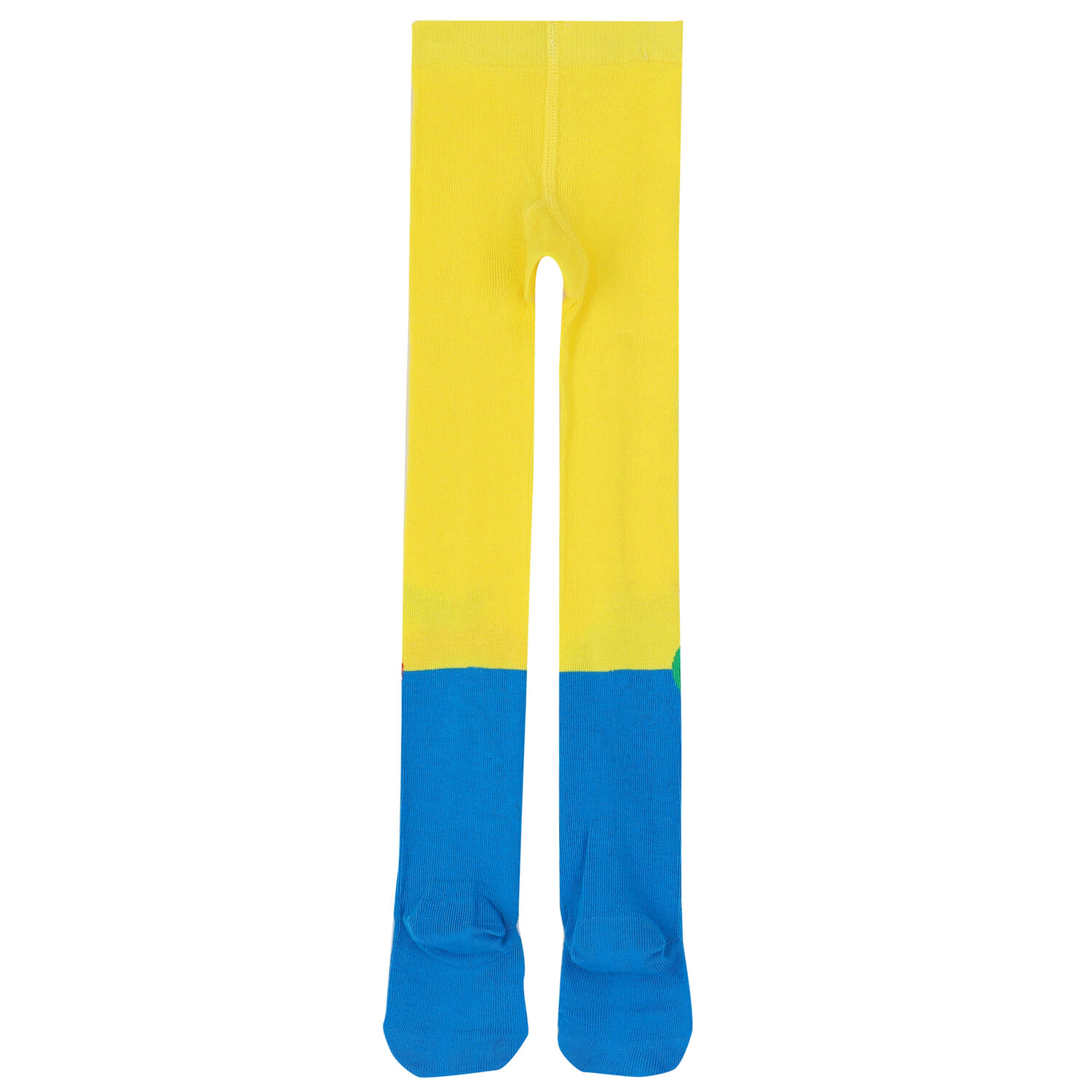 Girls Yellow & Blue Tights, 1, hi-res