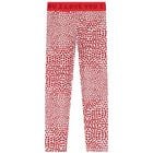 Girls White & Red Hearts Leggings, 1, hi-res