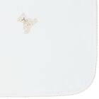 Baby White Teddy Embroidered Blanket, 1, hi-res