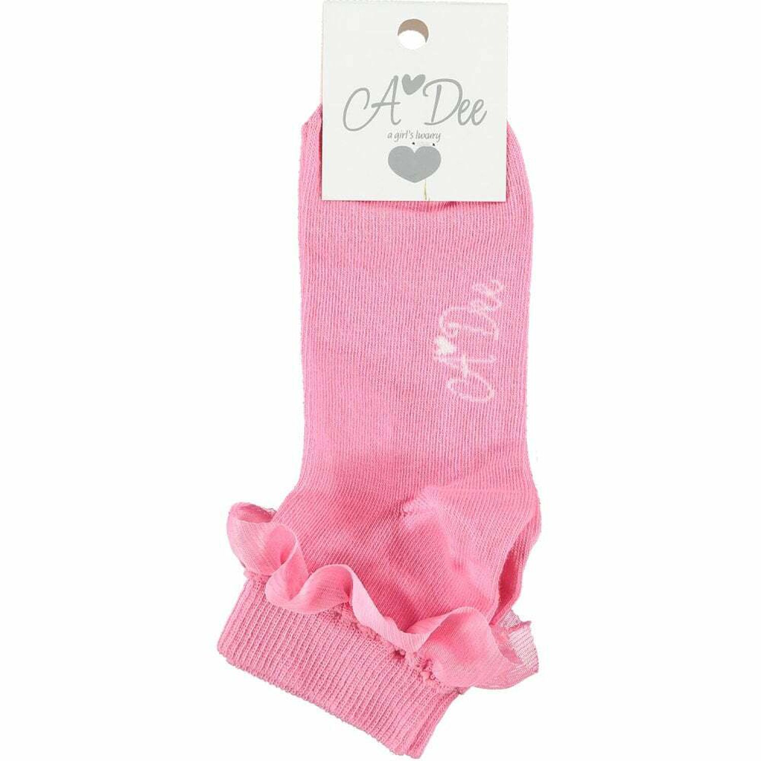 Girls Pink Logo Socks, 1, hi-res