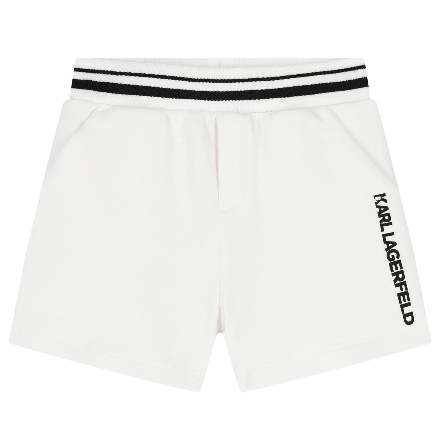 طقم شورت ايكونك كارل باللون الأزرق والأبيض للأولاد, 1, hi-res