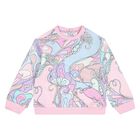 Younger Girls Pink & Blue Orchidee Sweatshirt, 1, hi-res