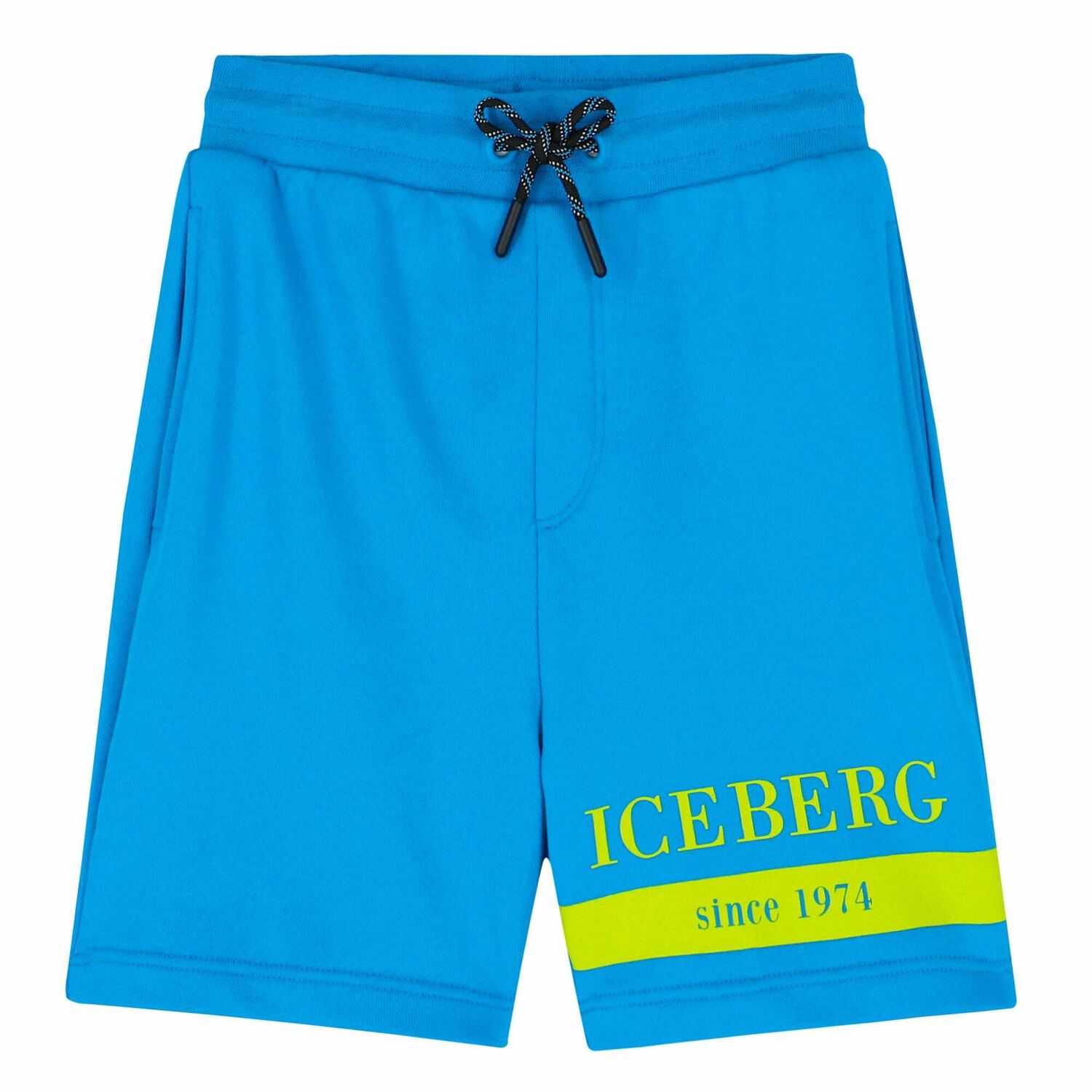 Boys Blue Logo Shorts, 2, hi-res