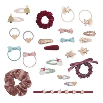 Girls Pink Hair Accessories Advent Calendar ( 27CM ) 