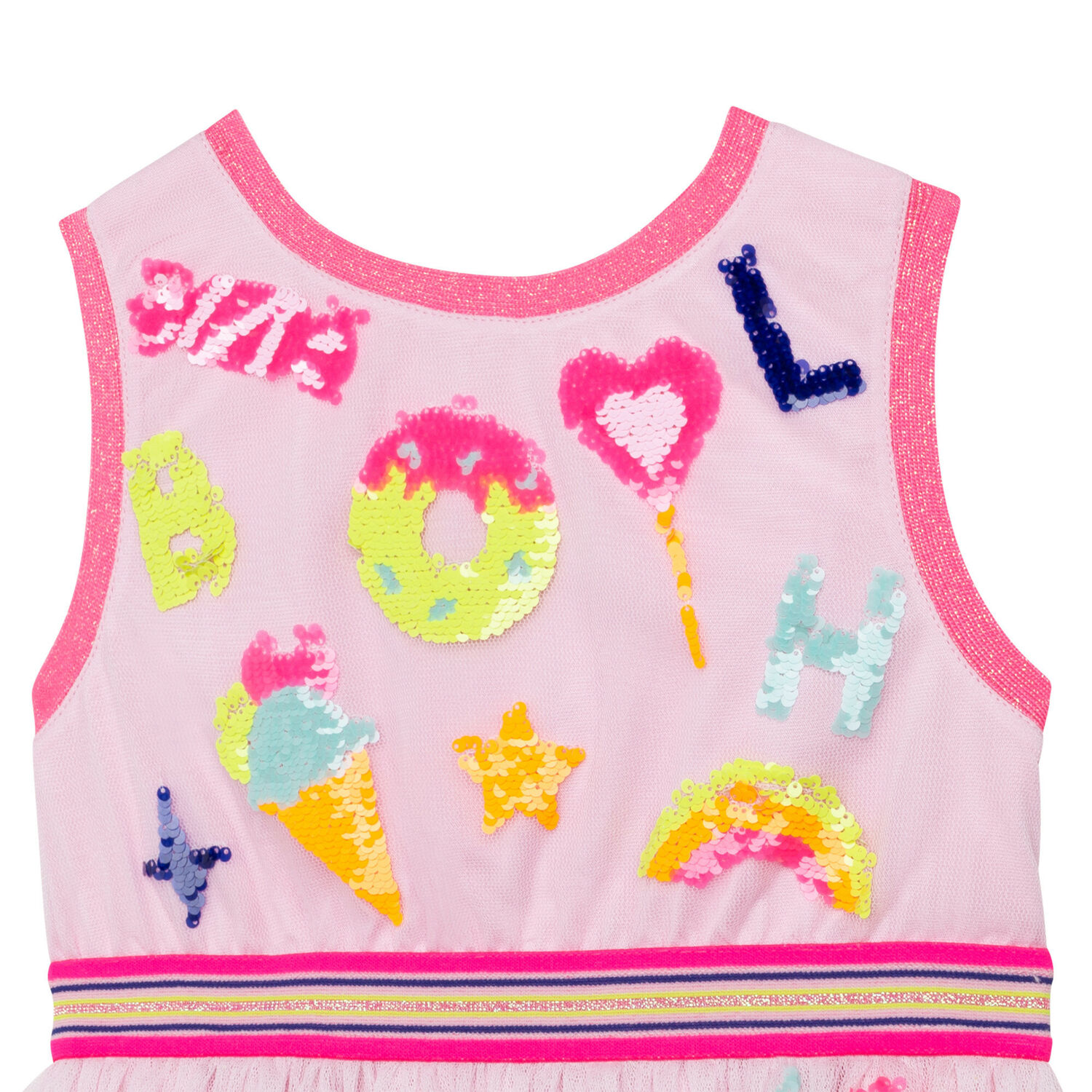 Girls Pink Tulle & Sequin Dress, 1, hi-res