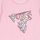 Girls Pink Logo Long Sleeve Top, 2, hi-res