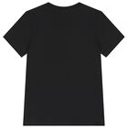 Boys Black Teddy Bear Logo T-Shirt, 4, hi-res
