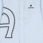 Younger Boys Blue Logo Shirt, 1, hi-res