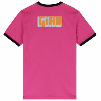 Girls Pink Cotton T-Shirt