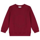 Girls Burgundy Logo Sweatshirt, 1, hi-res