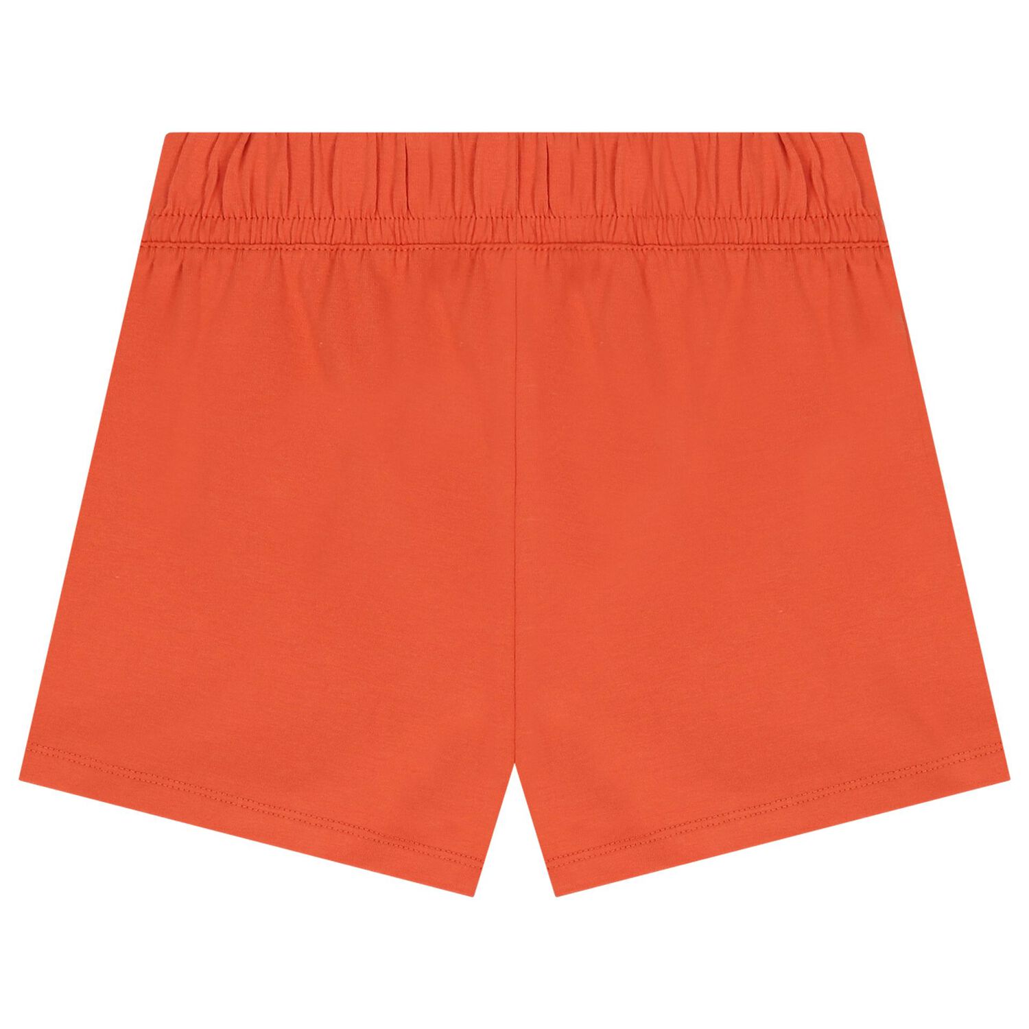 Girls White & Orange Shorts Set, 1, hi-res