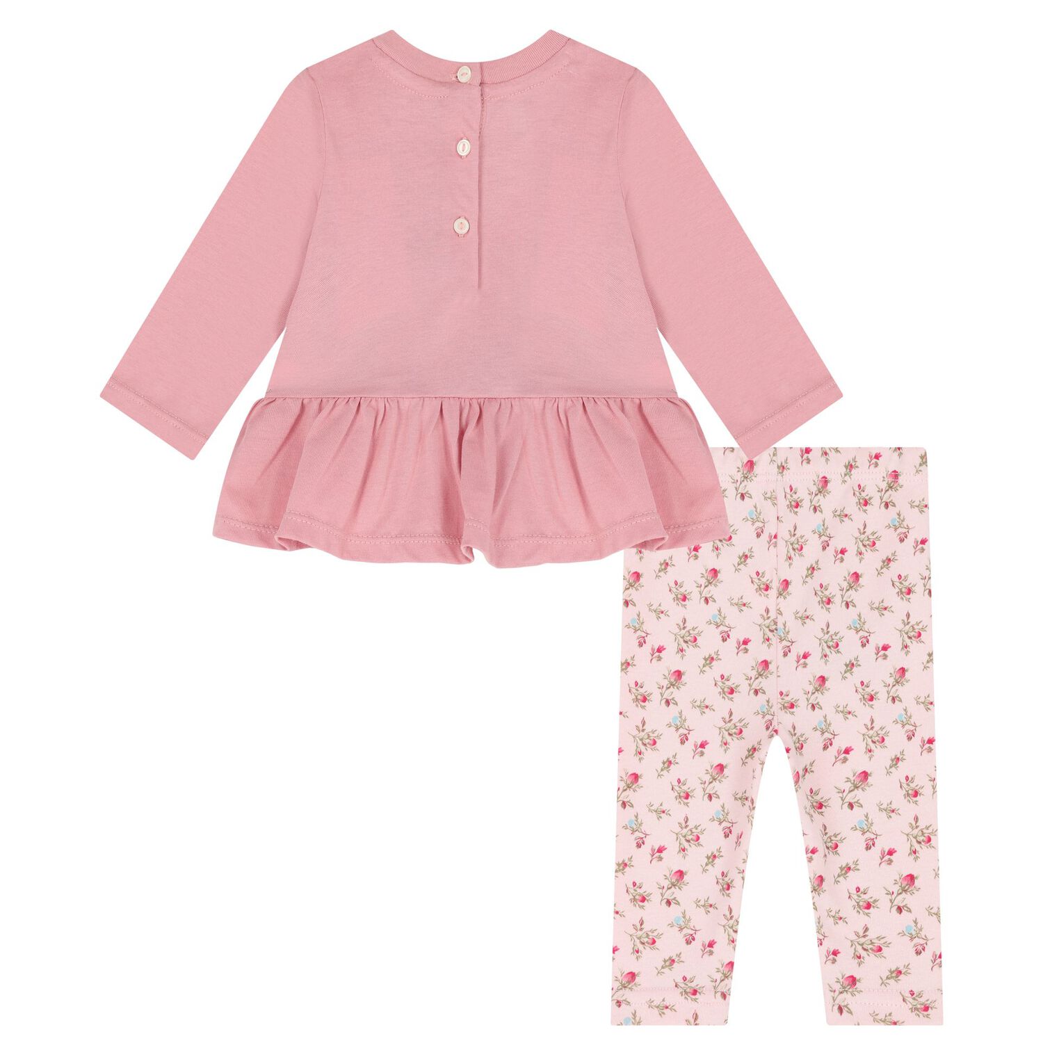 Baby Girls Pink Logo Leggings Set, 1, hi-res