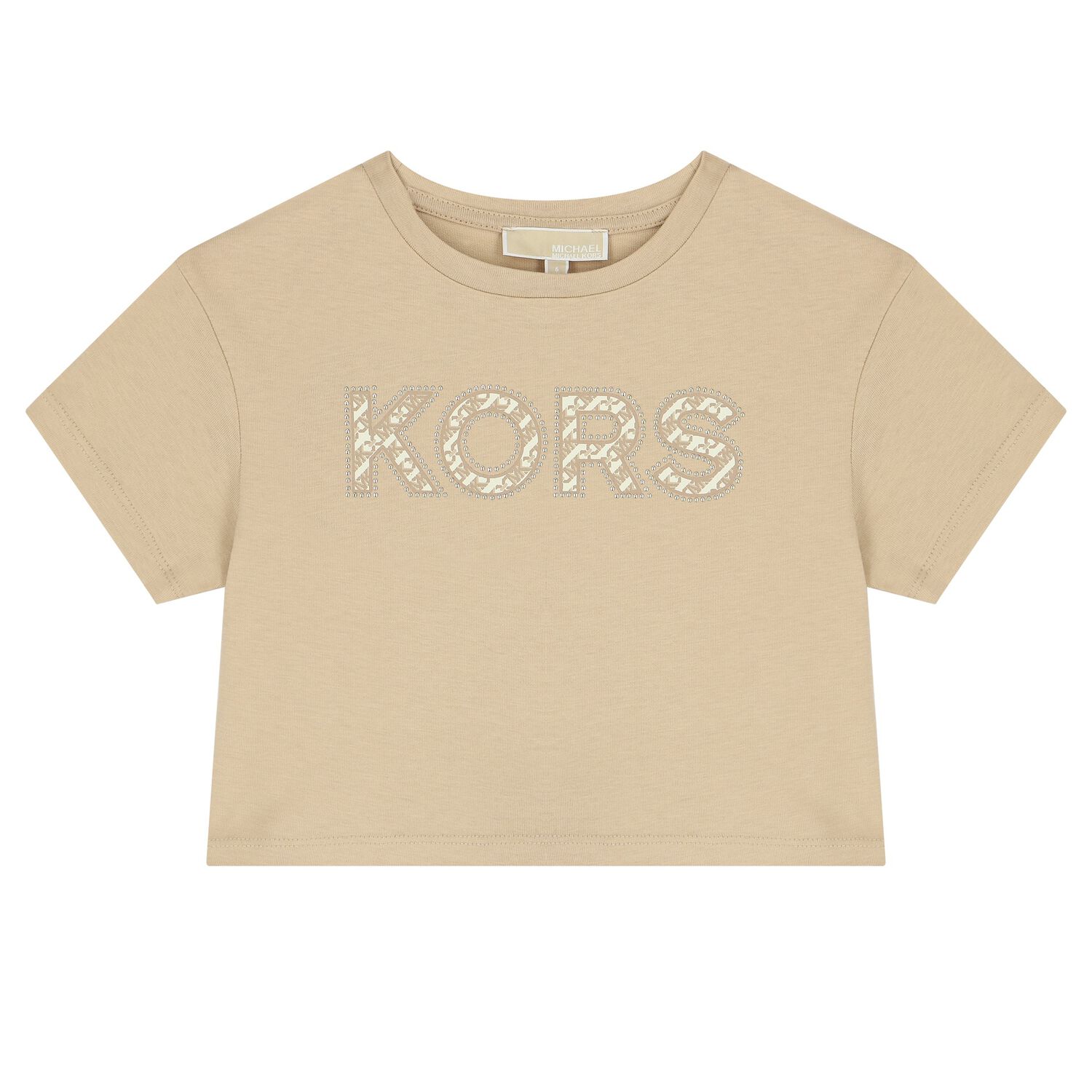 Girls Beige Logo T-Shirt, 1, hi-res image number null