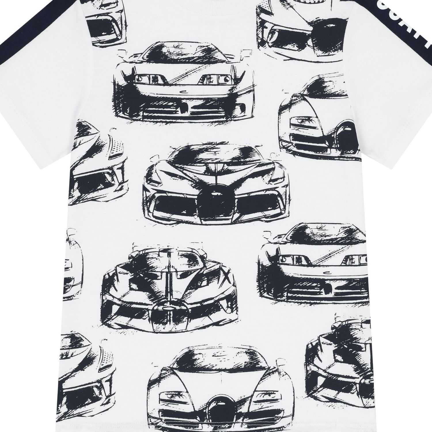 تيشيرت أولاد بالشعار باللون الكحلى و الأبيض, 1, hi-res